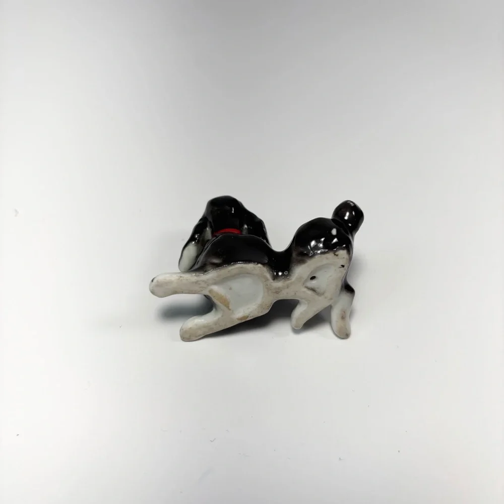 Vintage Miniature Poodle Bone China Dog Figure Glazed 2